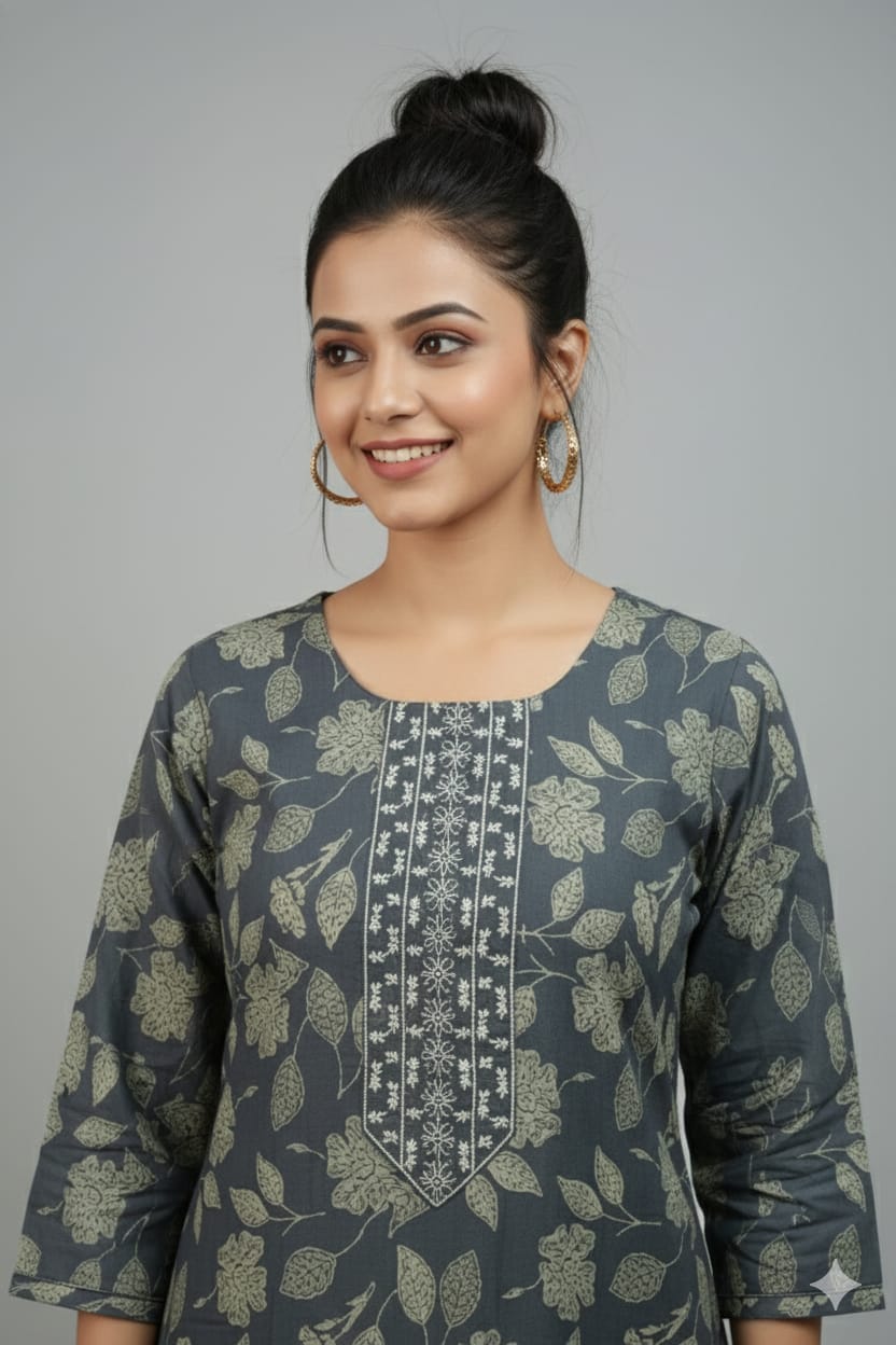 Women’s Printed Rayon Straight Kurta | Soft & Comfortable Ethnic Top with 3/4th Sleeves | Daily Wear Casual Kurti for Office & Outings - Image 10